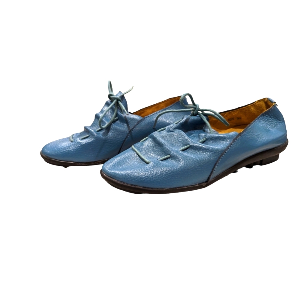 ✨NWOT✨Blue/Artisan/Handmade/Leather/Hungary/Sz 37